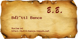 Büttl Bence névjegykártya